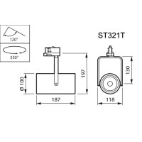 ST321T LED19S/FMT PSU MB FG WH