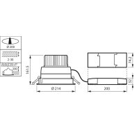 DN570B LED60S/840 PSU-E C WH