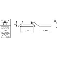 DN560B LED12S/830 POE-E C WH