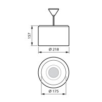 DN470P LED20S/840 PSU D22H16 WH