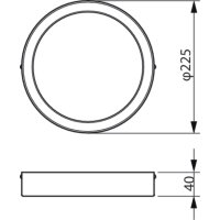 DN065C G3 LDNR LED20/840 19.5W D225 RD