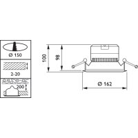 DN140B LED10S/830 PSU WR IP54 PI6