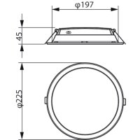 DN065B G3 LDNR LED20/CCT 19.5W D200 RD