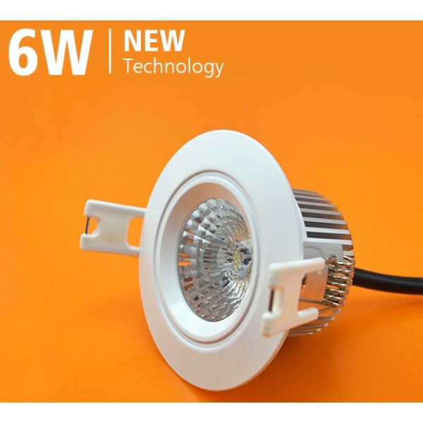 LED Downlight SPOT, 6W, Samsung COB, kein Netzteil erforderlich, dimmbar