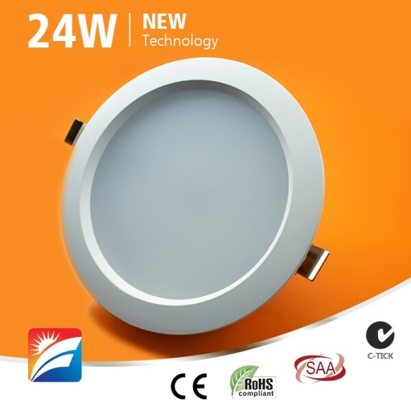 LED-Downlight, 24W, 230AC, 120°, dm 230mm, cut-out 200mm