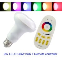 LED Birne, R63,  RGBW warm weiß, ohne Fernbedienung...
