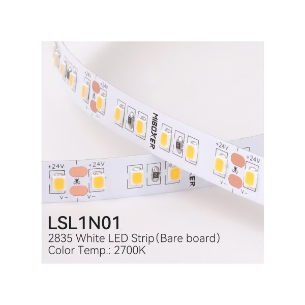 LED Strip 2700K 2835 IP20, 5 Meter/Rolle, Preis/m