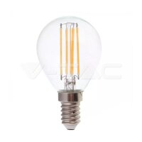 P45-E14-6W 130LM/WATT-FILAMENT CLEAR COVER  BULB-3000K