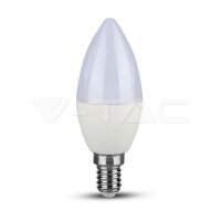 C37-E14-5.5W-PLASTIC CANDLE BULB-DIMMABLE-LED BY SAMSUNG-6400K