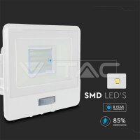 20W LIGHT SENSOR FLOODLIGHT WITH SAMSUNG CHIP 6400K WHITE BODY