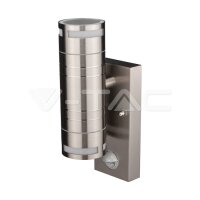 GU10-GLASS WALL FITTING WITH SENOR-STAINLESS STEEL BODY(...