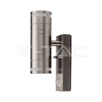GU10-GLASS WALL FITTING WITH SENOR-STAINLESS STEEL BODY(...