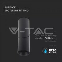 GU10-SURFACE MOUNTED FITTING-BLACK-H 197MM