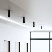 GU10-SURFACE MOUNTED FITTING-BLACK-H 197MM