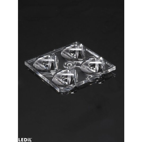 C14116_STRADA-2X2-PX - Mehrfachlinsen-Array, ungetönt, 2x2, Square, 50x50x8mm, für Rechtsverkehr