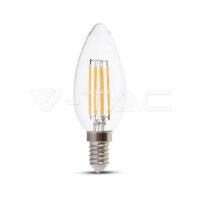 4W CANDLE FILAMENT BULB -CLEAR COVER WITH  3000K E14...