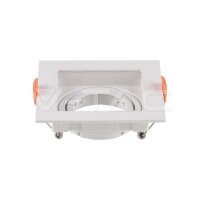 GU10 FITTING PLASTIC SQUARE-WHITE 102x102x42mm MOV
