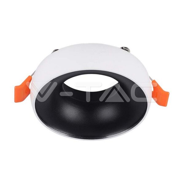 GU10 FITTING ROUND-WHITE FRAME+BLACK REFLECTOR
