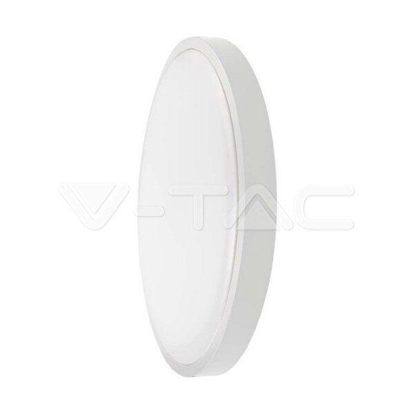 18W LED DOME LIGHT WITH MICROWAVE SENSOR 3000K ROUND,WHITE FRAME IP44