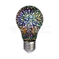 3W A60 LED 3D FILAMENT BULB 3000K E27