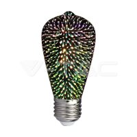 3W ST64 LED 3D FILAMENT BULB 3000K E27