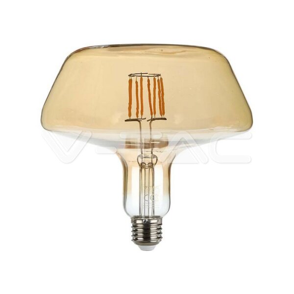 8W T180 LED FLAMENT BULB AMBER GLASS 1800K E27