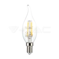 4W LED CANDLE FLAME FILAMENT BULB 3000K E14