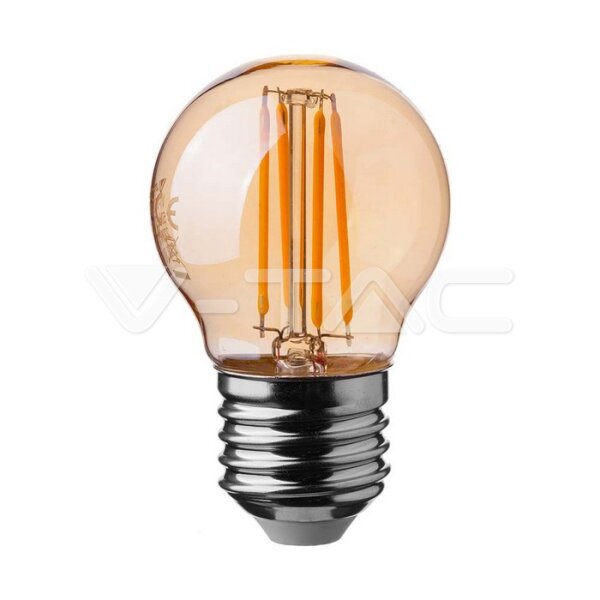 4W G45 FILAMENT BULB AMBER COVER 2200K E27