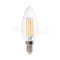 6W CANDLE FILAMENT BULB-CLEAR COVER 3000K E14