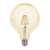 12W G125 LED FILAMENT BULB-AMBER COVER WITH 2200K E27
