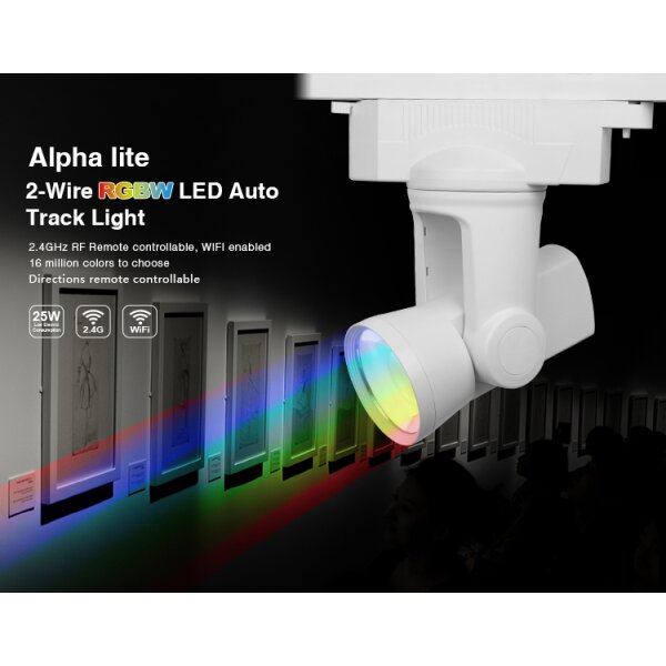 RGB+WW Track light, 25W, motorgesteuert