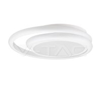38W LED Designer Ceiling Light White Double Round 4000K