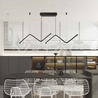12W LED Designer Hanging Light Curve Black 4000K