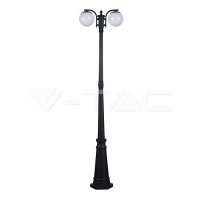 STAND LAMP(2*E27)-MATT BLACK-OPAL PLASTI C BALL