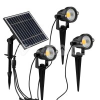 3*1.2W-SOLAR SPIKE LED LIGHT-BLACK BODY-IP65-3000K