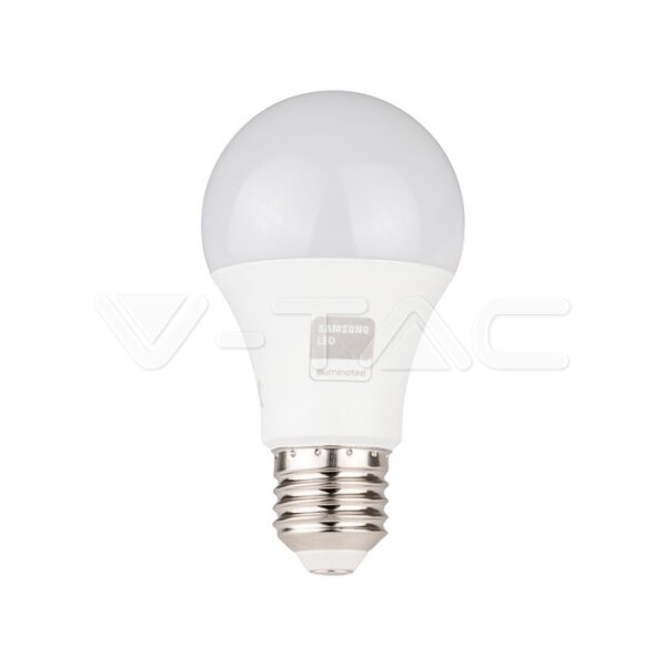 11W A60 LED PLASTIC BULB WITH SAMSUNG CHIP COLORCODE:3000K E27 DIMMABLE