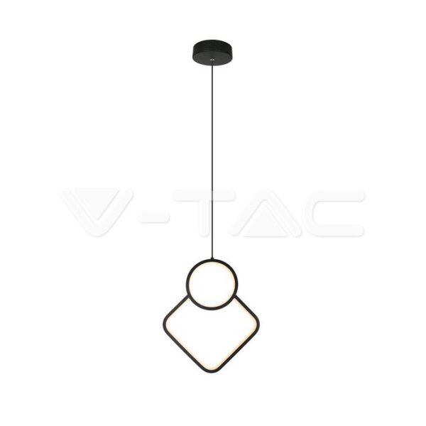 12W-LED METAL HANGING LAMP-280*1800MM-BLACK BODY-3000K