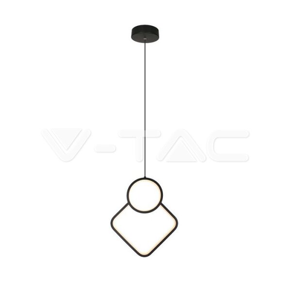 12W-LED METAL HANGING LAMP-280*1800-BLACK BODY-4000K