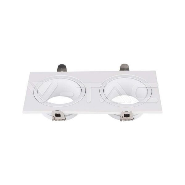 2 HEAD SPOTLIGHT FITTINGS IRON+PC WHITE+WHITE