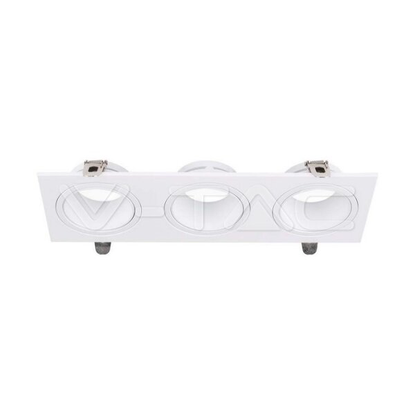 3 HEAD SPOTLIGHT FITTINGS IRON+PC WHITE+WHITE