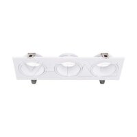 3 HEAD SPOTLIGHT FITTINGS IRON+PC WHITE+WHITE