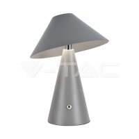 LED TABLE LAMP-1800mAH BATTERY (D180*240)  3IN1 GREY BODY