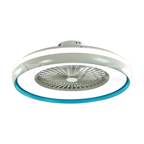 45W LED BOX FAN WITH CEILING LIGHT & RF CONTROL CCT:3 IN 1-AC MOTOR-BLUE RING