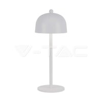 LED TABLE LAMP-1800mAH BATTERY (D115*300)  3IN1 WHITE BODY