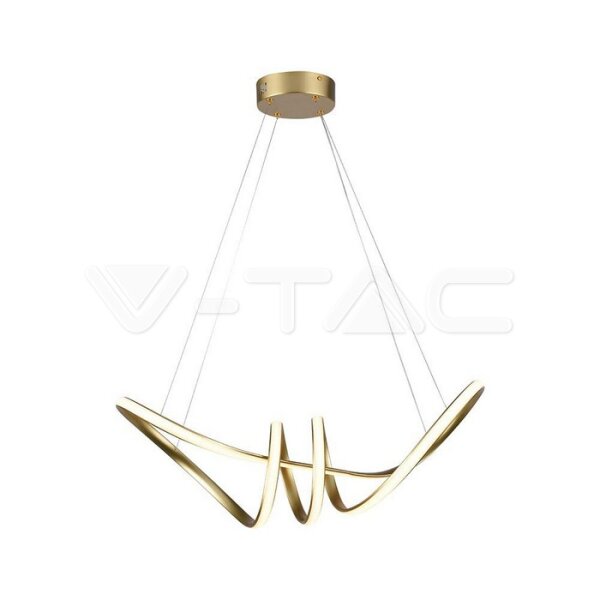 24W LED HANGING DECORATIVE LAMP-720*300-CHAMPAGNE GOLD BODY-3000K