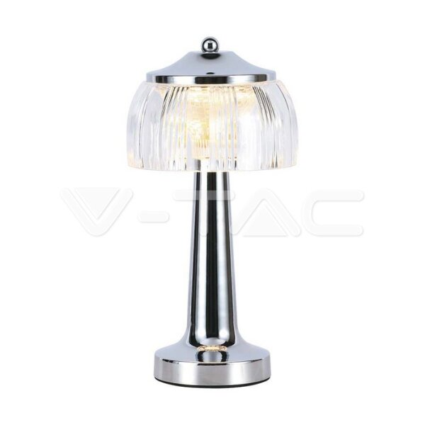 LED TABLE LAMP-1800mAH BATTERY (13.5*26.5CM)  3IN1 CHROME BODY