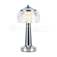 LED TABLE LAMP-1800mAH BATTERY (13.5*26.5CM)  3IN1 CHROME...