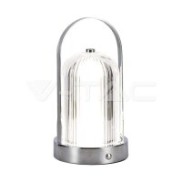LED TABLE LAMP-1800mAH BATTERY (D120*190)  3IN1 CHROME BODY