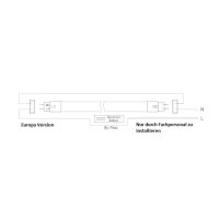 T5-Röhre m. internem Netzteil, 20W, bis 130lm/W, 1200mm Länge, 22mm Durchm.