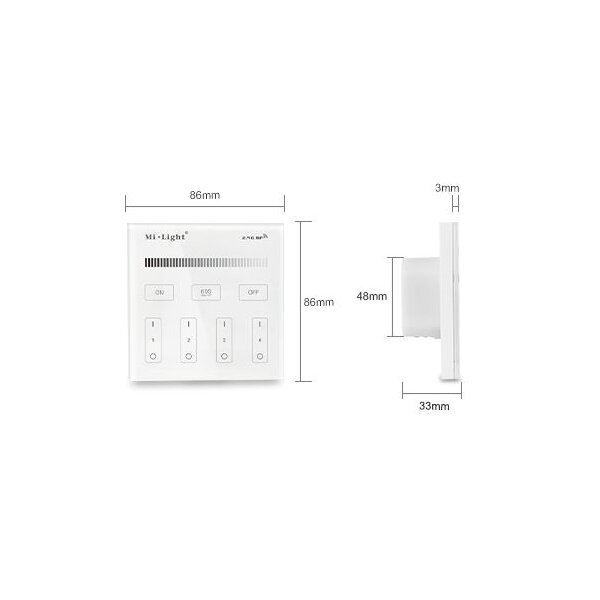 4-Zonen Smart Panel Dimmer, 230V Anschluá